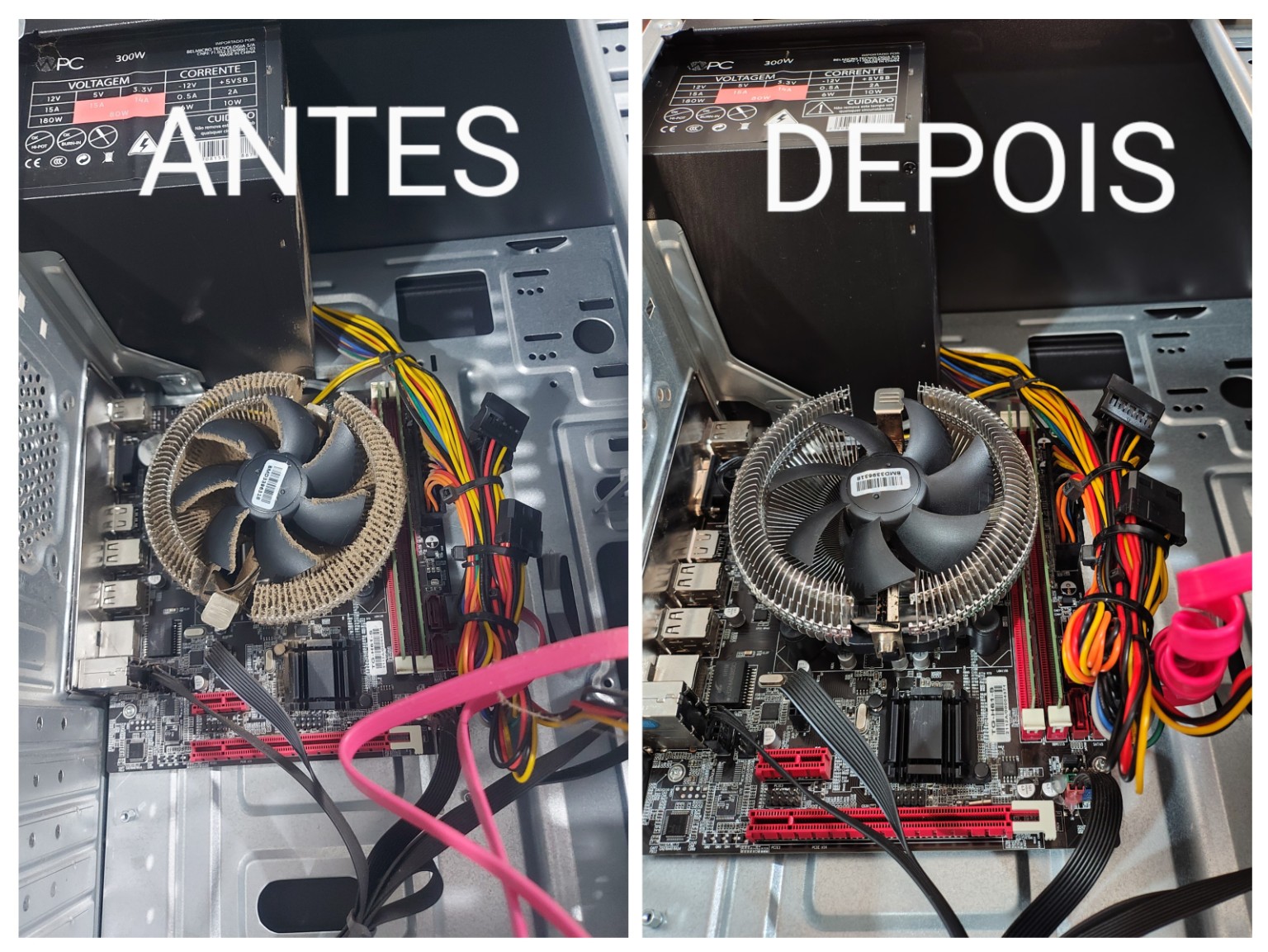 Limpeza e manutenção - antes e depois