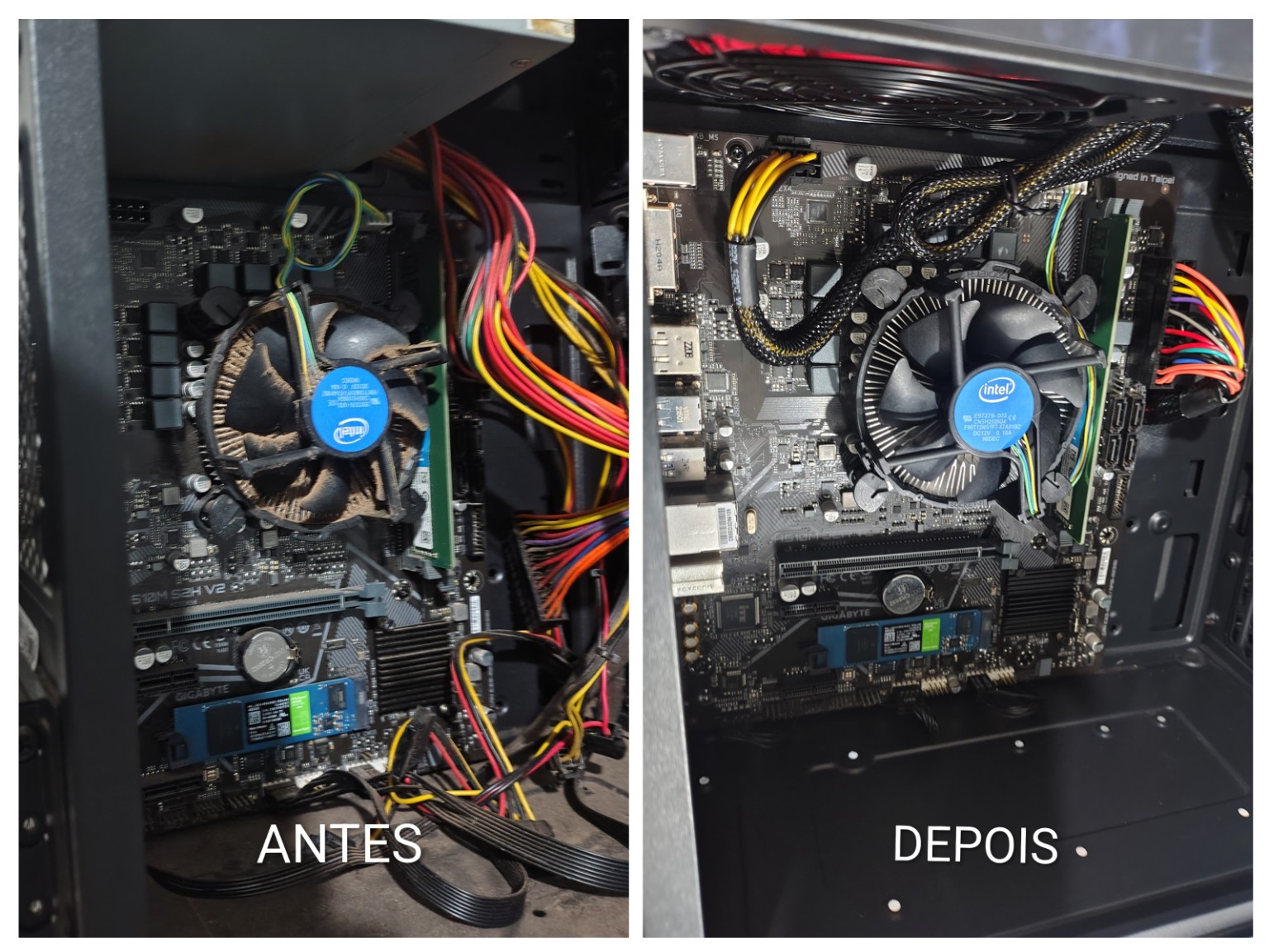 Limpeza e manutenção - antes e depois